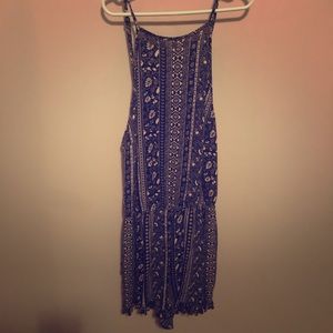 Black and white patterned romper